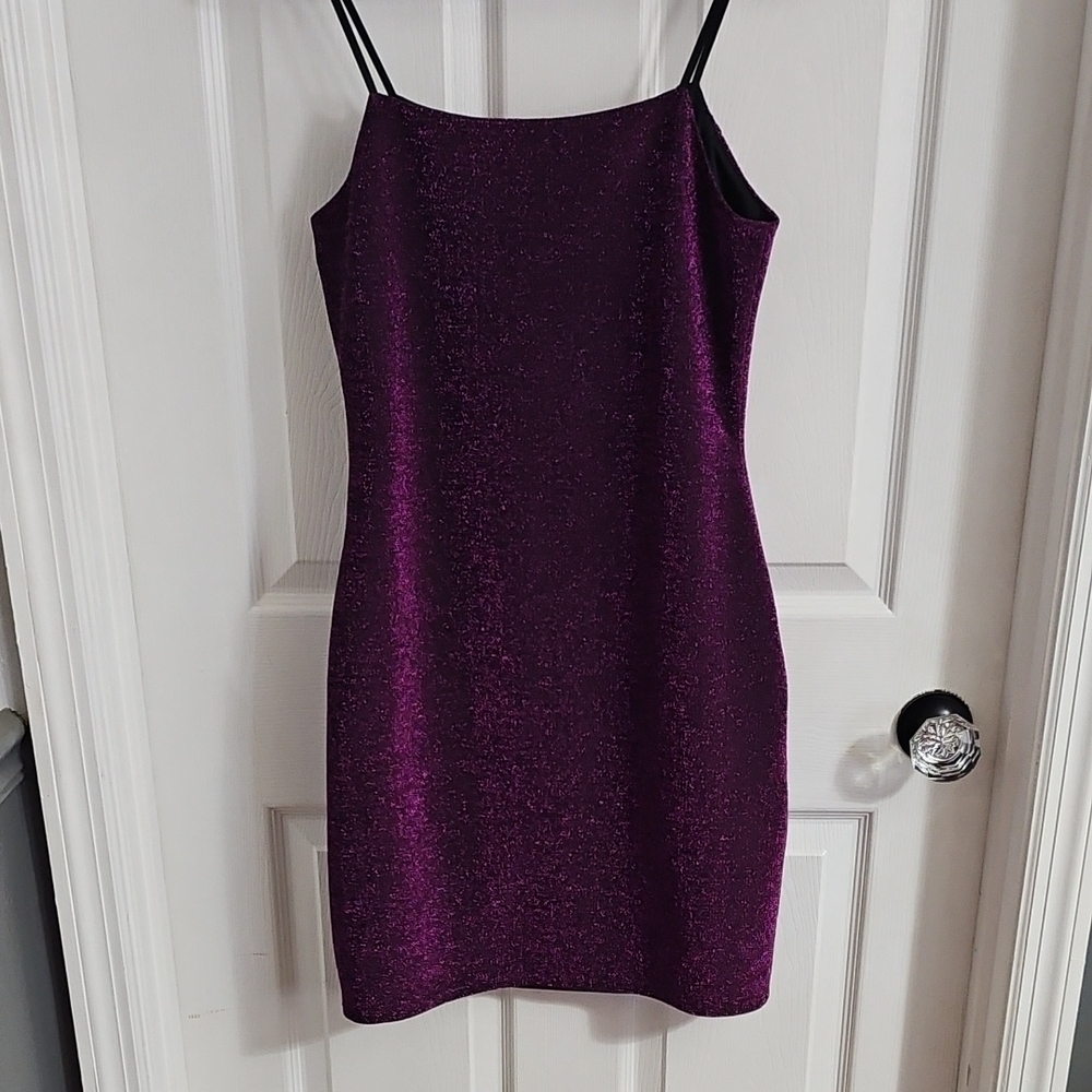 Lulu's Glittering Purple Mini Dress - Picture 2 of 13